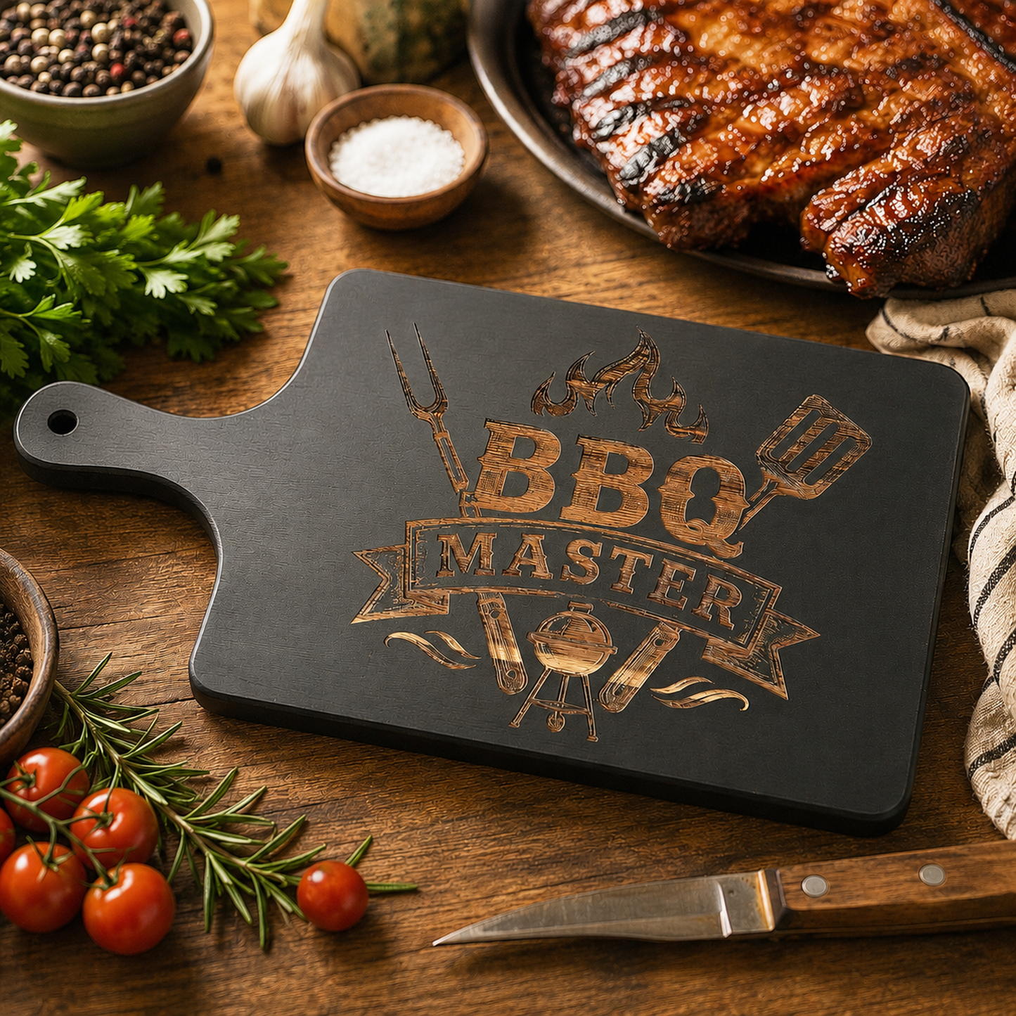 BBQ Master Acacia Cutting Board - 15.9" x 8.9"