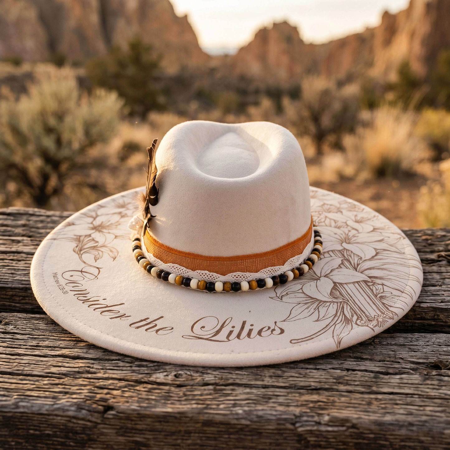 Suede Big Brim Cowboy Hat - Consider the Lilies