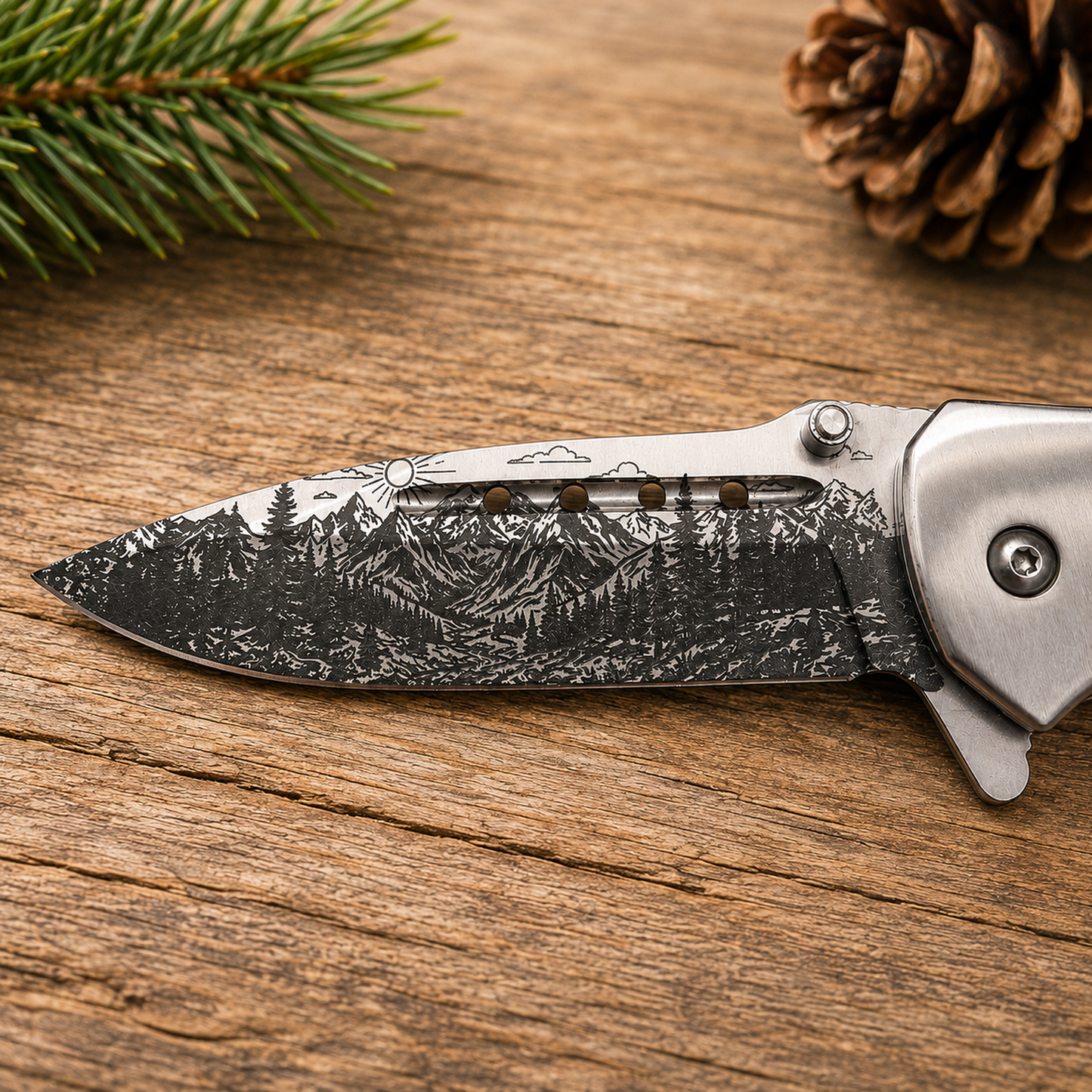 "Dad" Fishing Engraved Pocket Knife