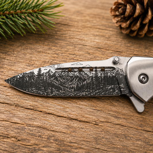 "Dad" Fishing Engraved Pocket Knife