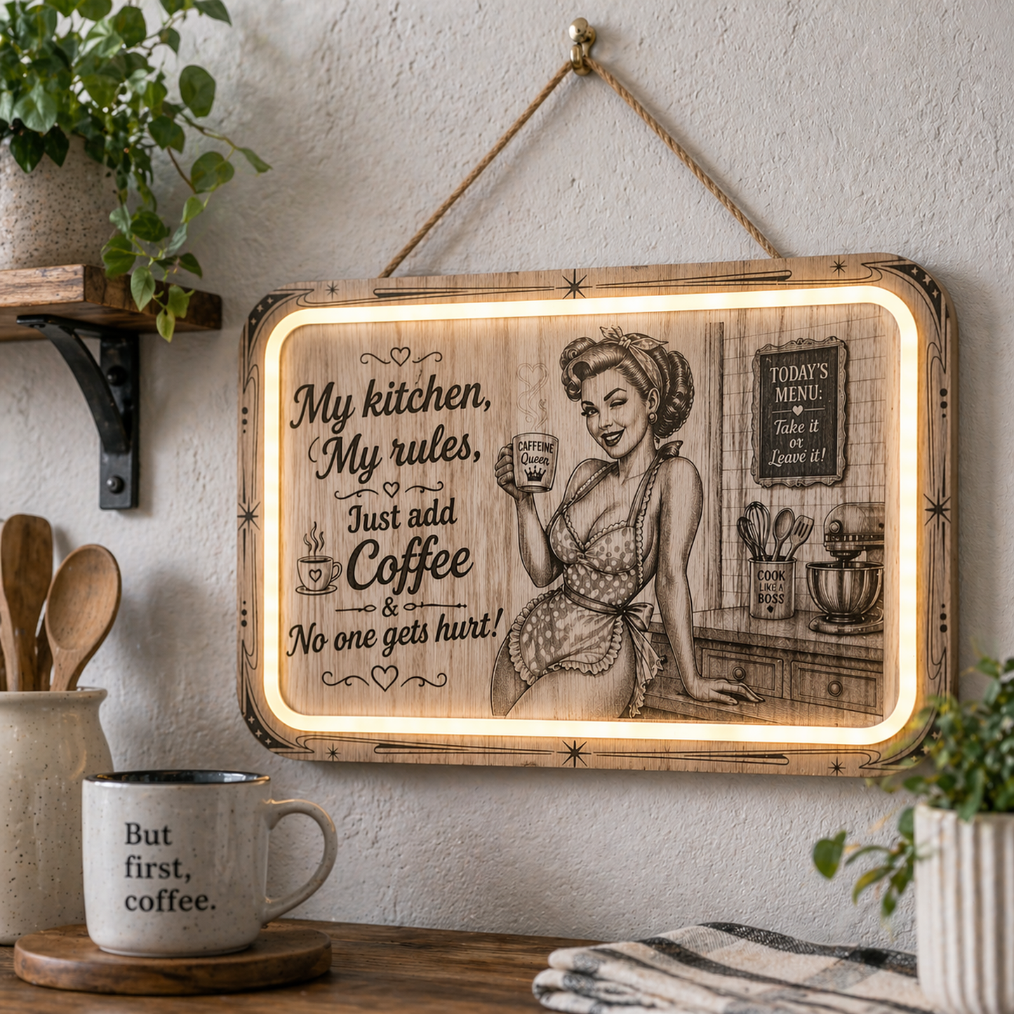 My Kitchen, My Rules Pin-up - 11" x 7.5"