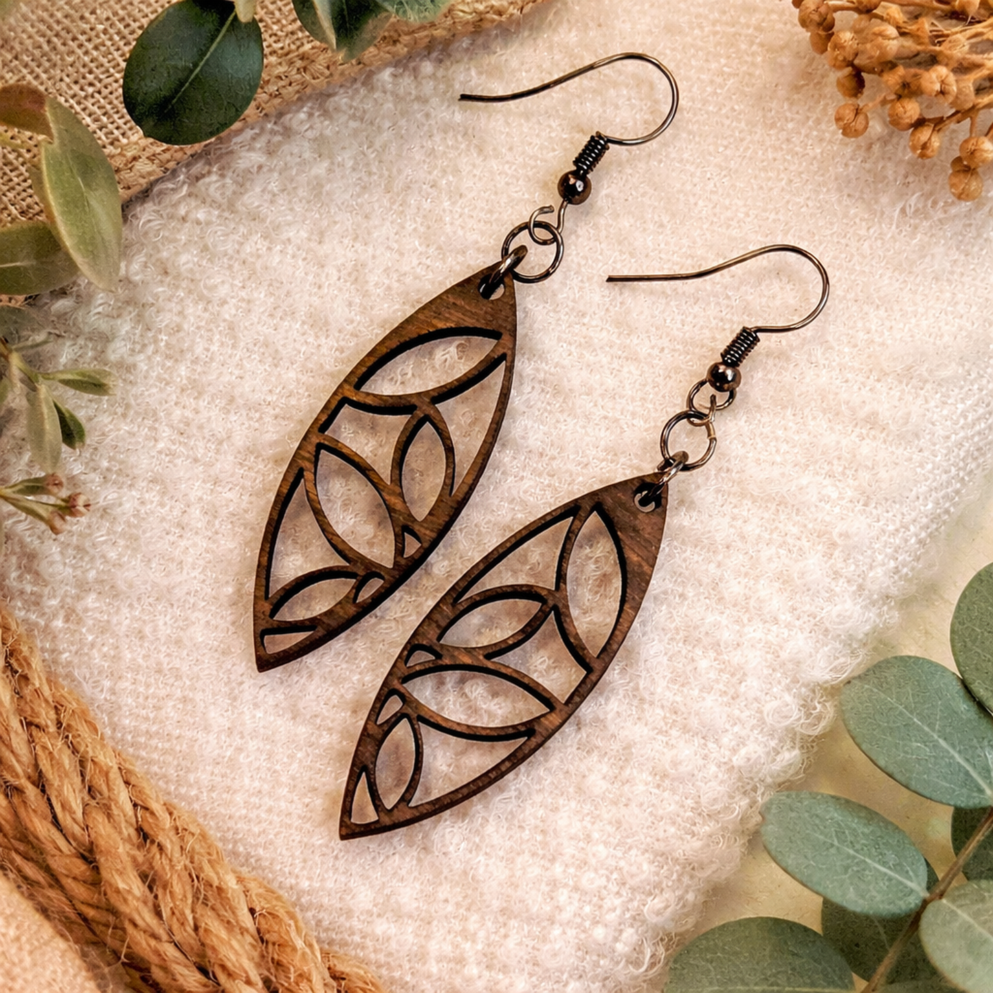 Geometric Pointed Dangle - 44 x 16 mm