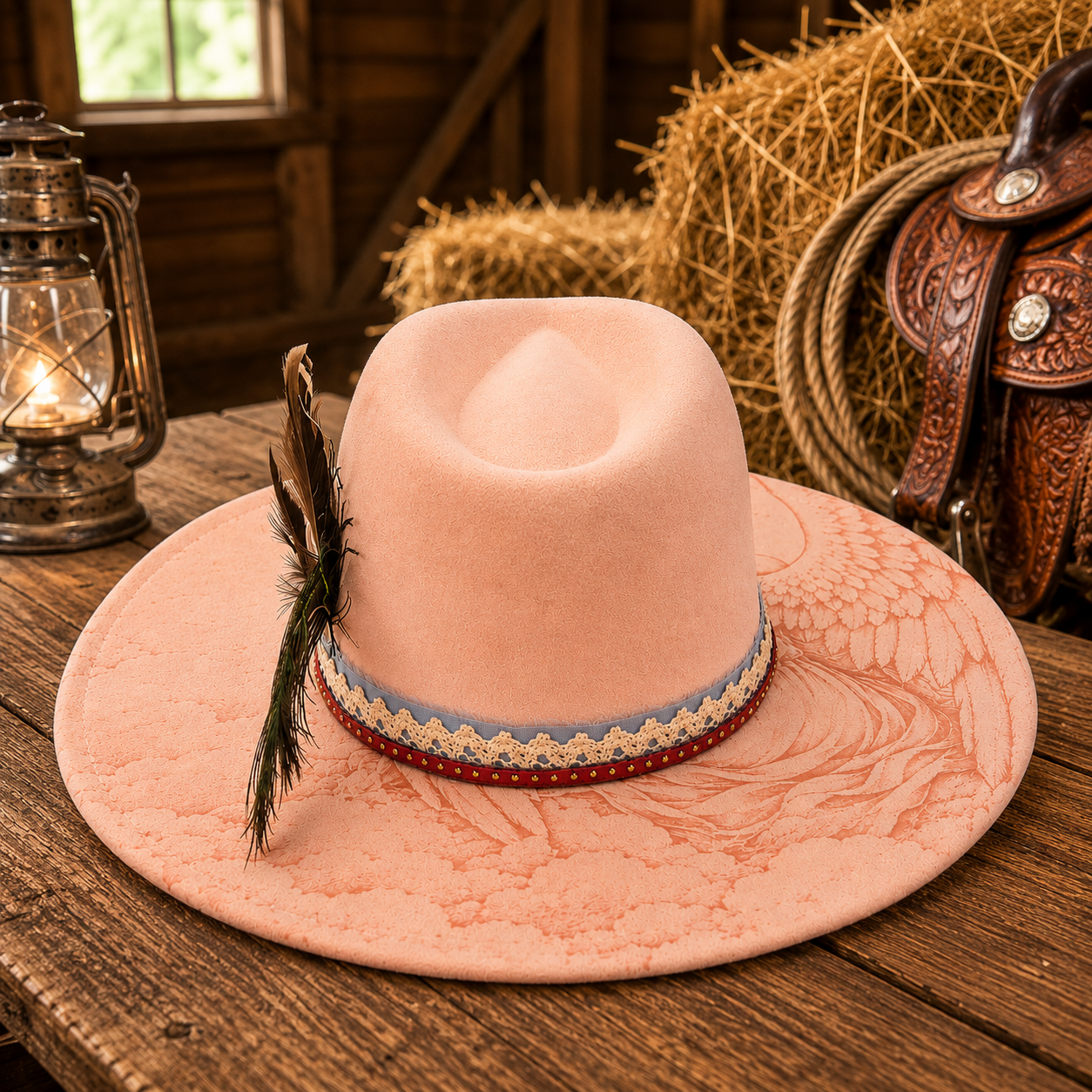 Suede Big Brim Cowboy Hat - Angel in Heaven