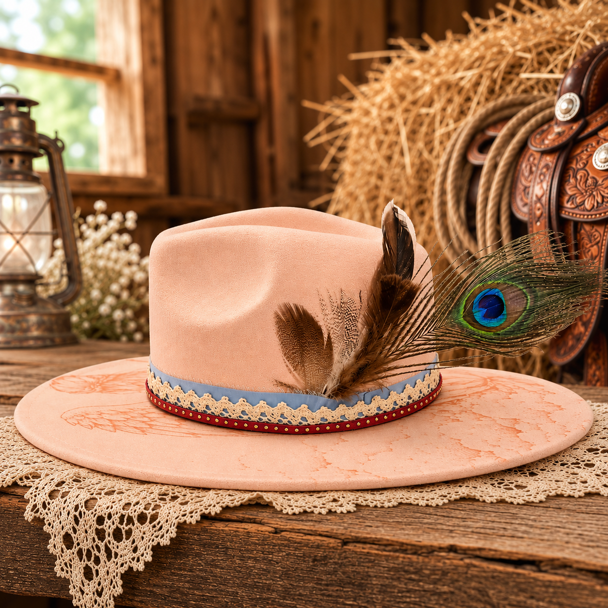 Suede Big Brim Cowboy Hat - Angel in Heaven