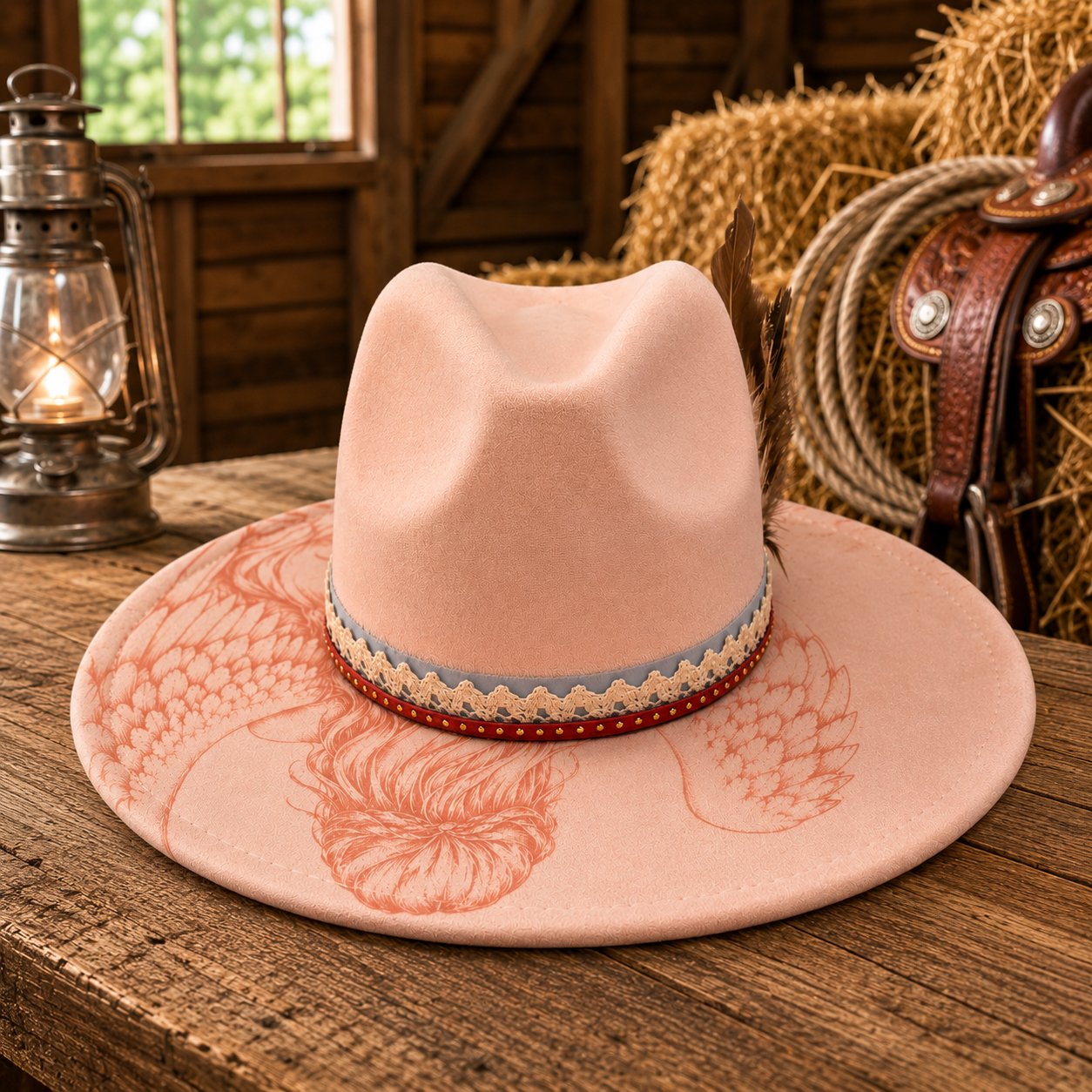 Suede Big Brim Cowboy Hat - Angel in Heaven