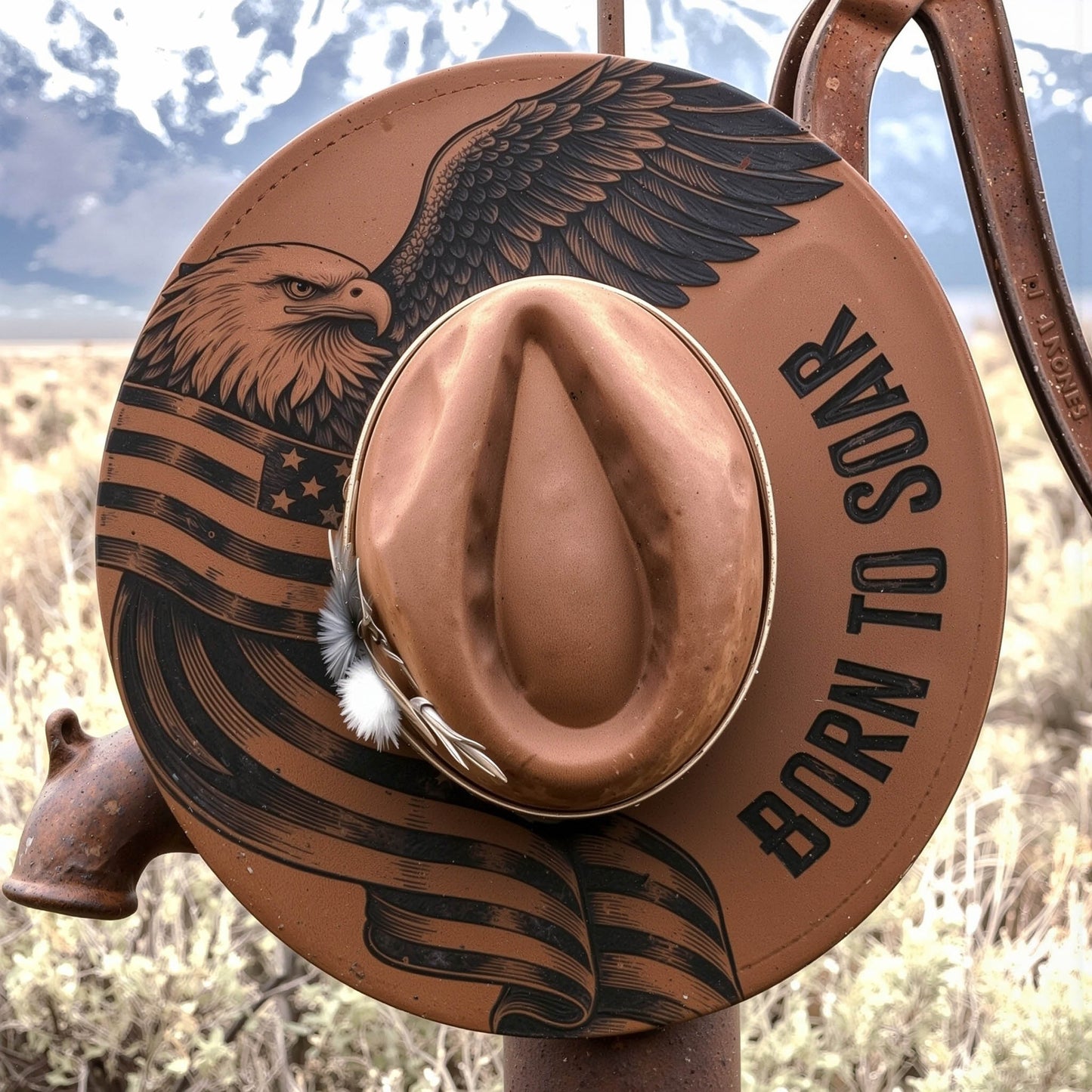 Suede Big Brim Cowboy Hat - Born to Soar