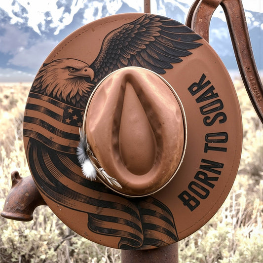 Suede Big Brim Cowboy Hat - Born to Soar