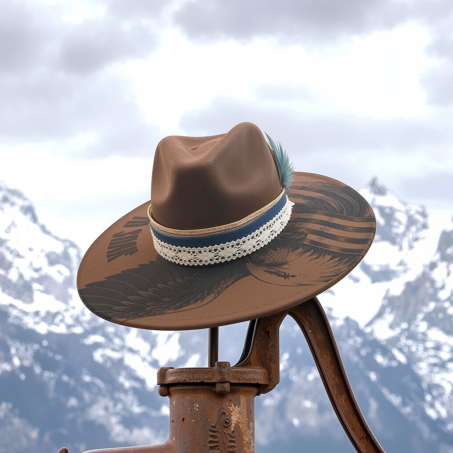 Suede Big Brim Cowboy Hat - Born to Soar