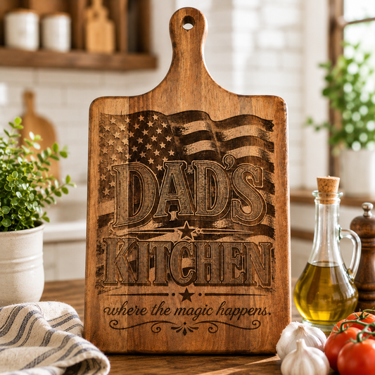 Dad's Kitchen Acacia Cutting Board - 15.9" x 8.9"