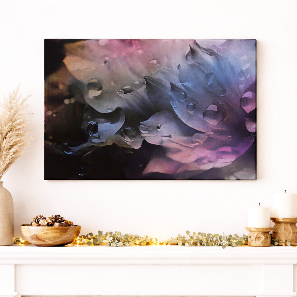 Dew Kissed Petals - 12 x 16 Acrylic on Canvas
