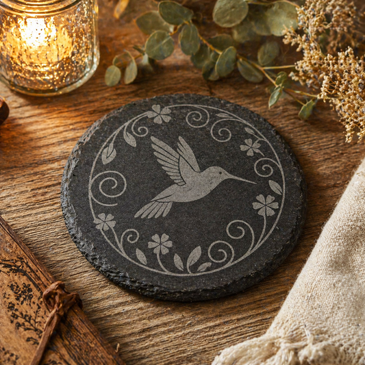 Slate Coaster - Hummingbird