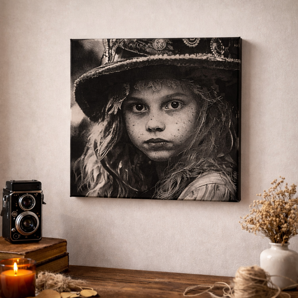 Steampunk Girl Acrylic on Canvas 9" x 12"