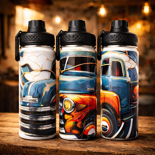 Vintage Truck Sublimated Tumbler - 18 oz Skinny