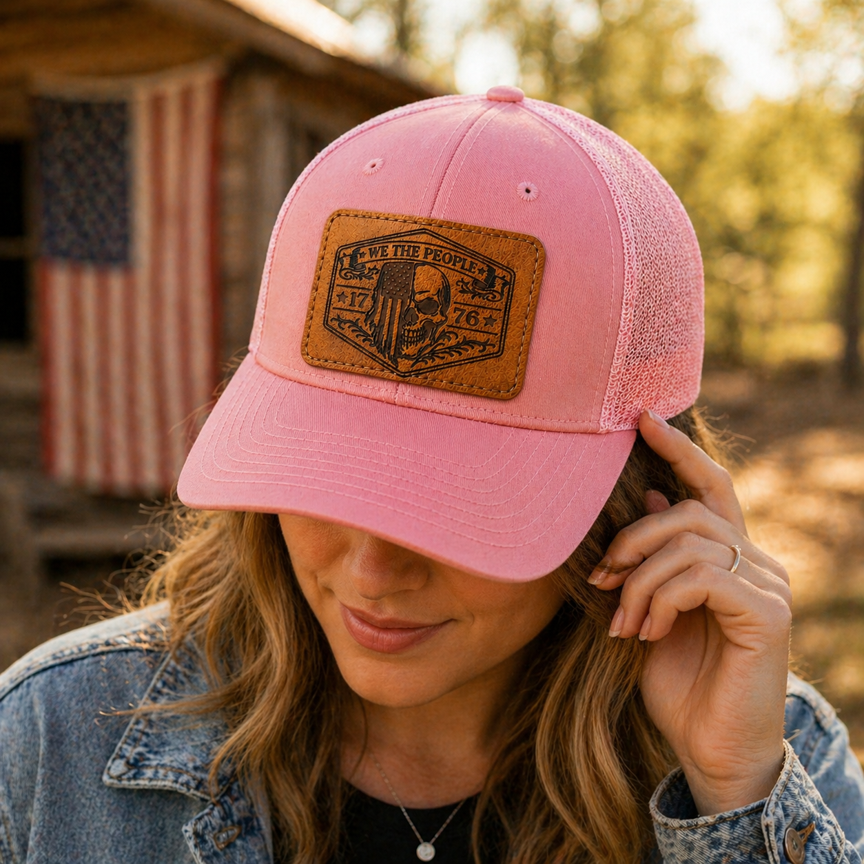 “We The People” Skull Flag Hat Patch