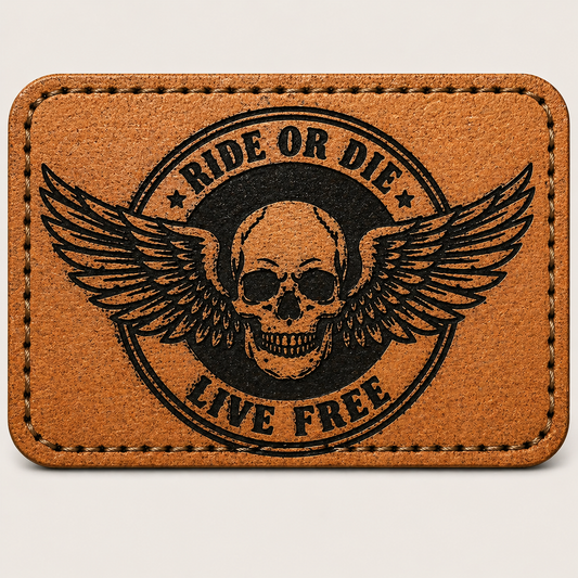 “Ride or Die – Live Free” Hat Patch