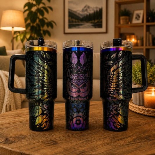 Iridescent Owl - 40 oz Tumbler