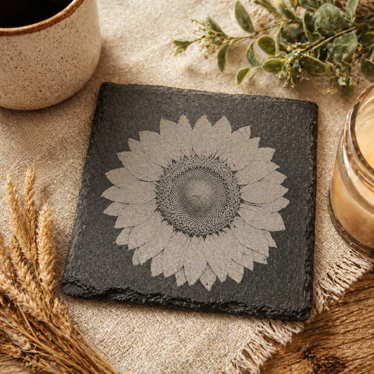 Slate Coaster - Sunflower