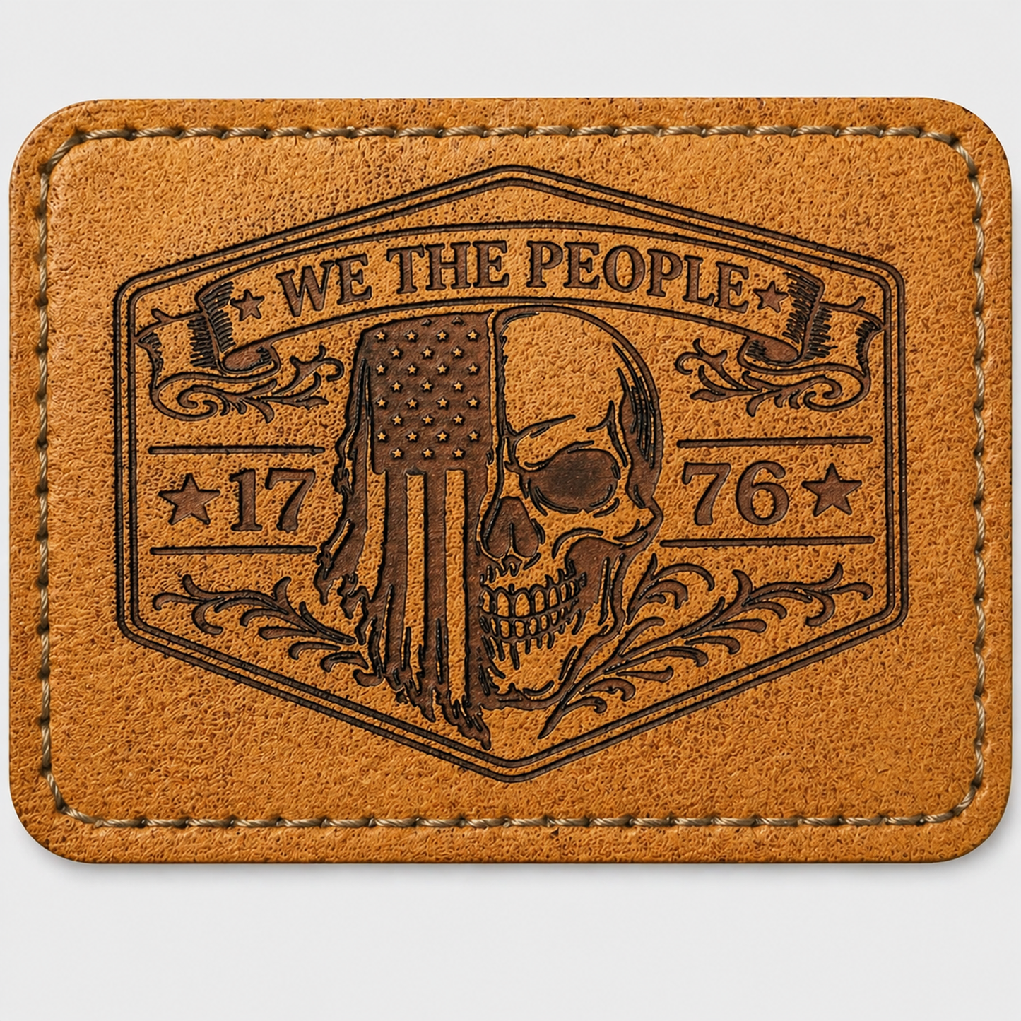 “We The People” Skull Flag Hat Patch